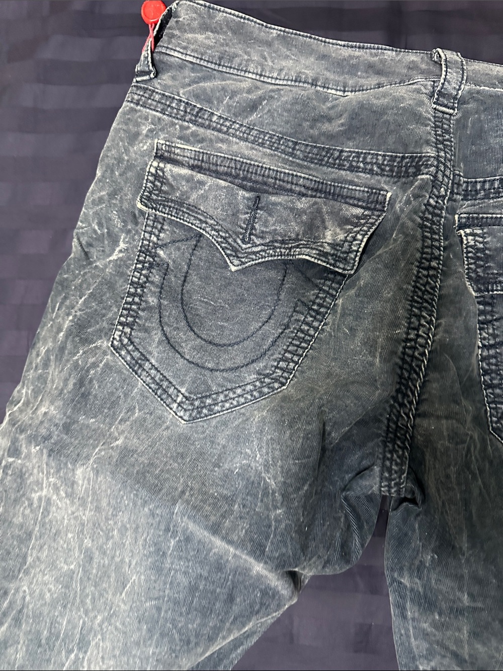 True religion Men's Washed Black Jeans - Classic Casual Fit - Picture 9 of 9